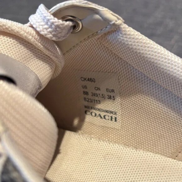 Coach lace-up houndstooth sneakers 8.5 – black & white - Picture 3 of 3